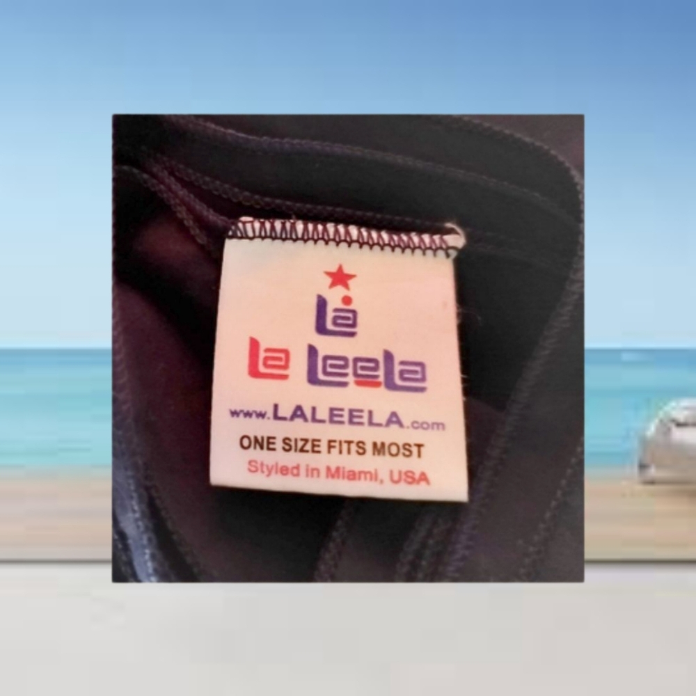 Navy Palm Tree Wrap Cover Up by La Leela – Lightweight & Beachy – Gift Idea - Picture 4 of 5